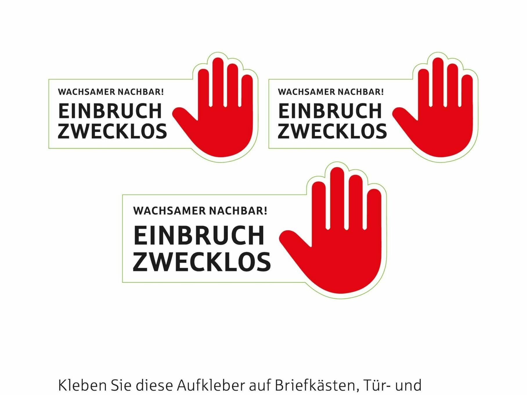 Aufkleber Augen auf für Nebenan